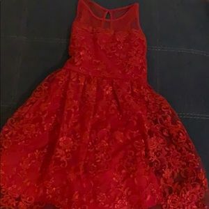Red little girls dress